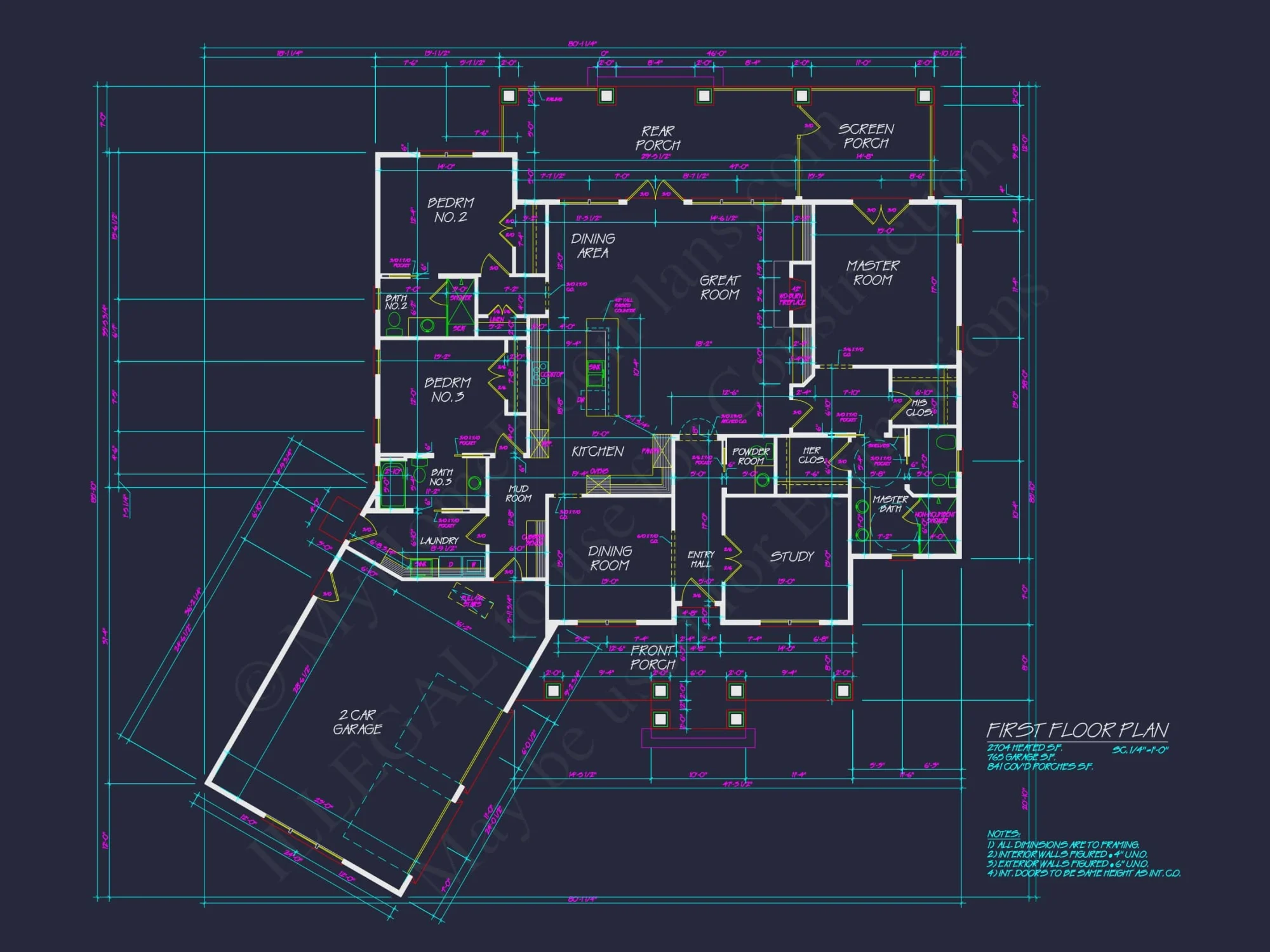 Modern Craftsman Home Plan with Spacious Floor Design and CAD Blueprint