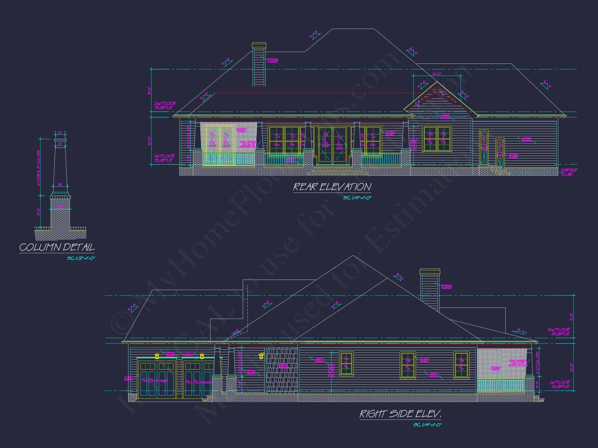 Modern Craftsman Home Plan with Spacious Floor Design and CAD Blueprint