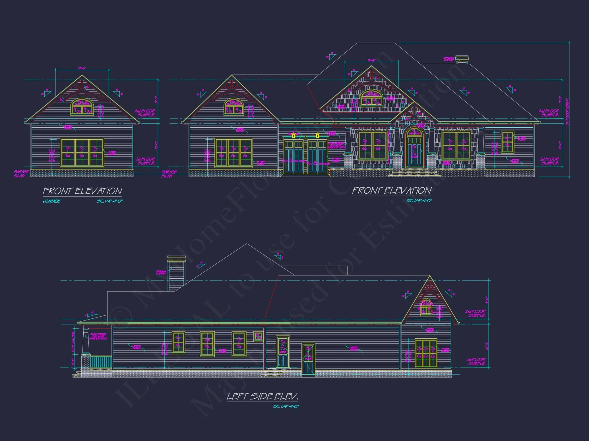 Modern Craftsman Home Plan with Spacious Floor Design and CAD Blueprint