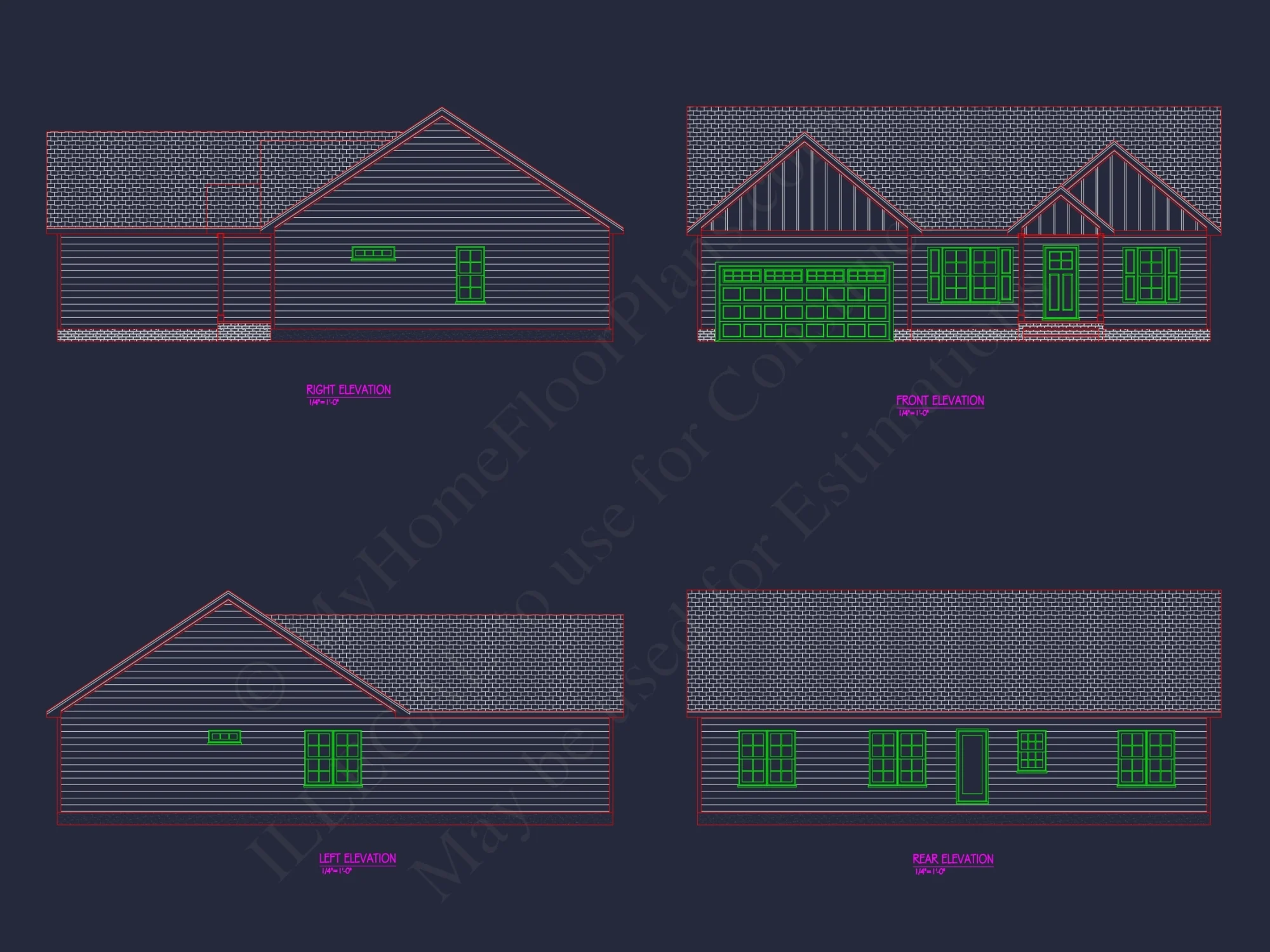Modern CAD Home Design with Open Floor Plan and Garage