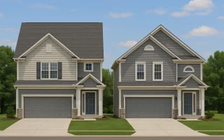 Plan  8-1152 - Indiana Hoosier |  Modern Farmhouse - 3-Bed, 2.5-Bath, 1,073 SF