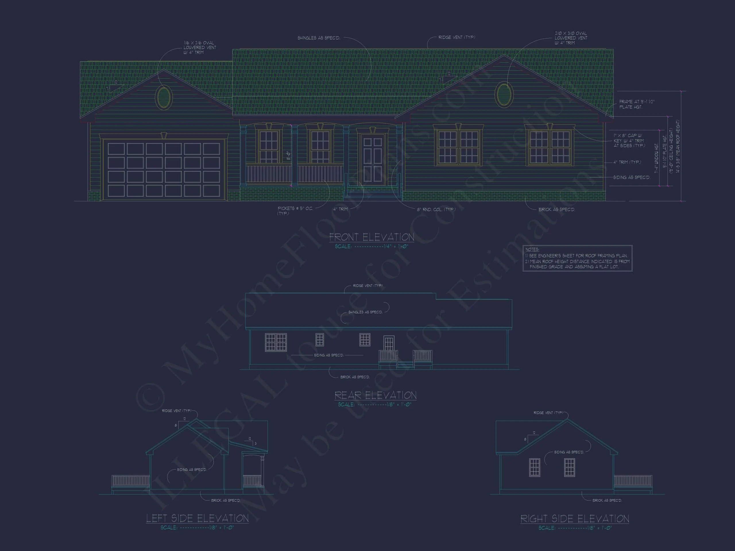 14-2130 HOUSE PLAN - Beautiful House Floor Plan with CAD Designs & Blueprint 3 Beautiful Ranch House Floor Plan with CAD Designs & Blueprint