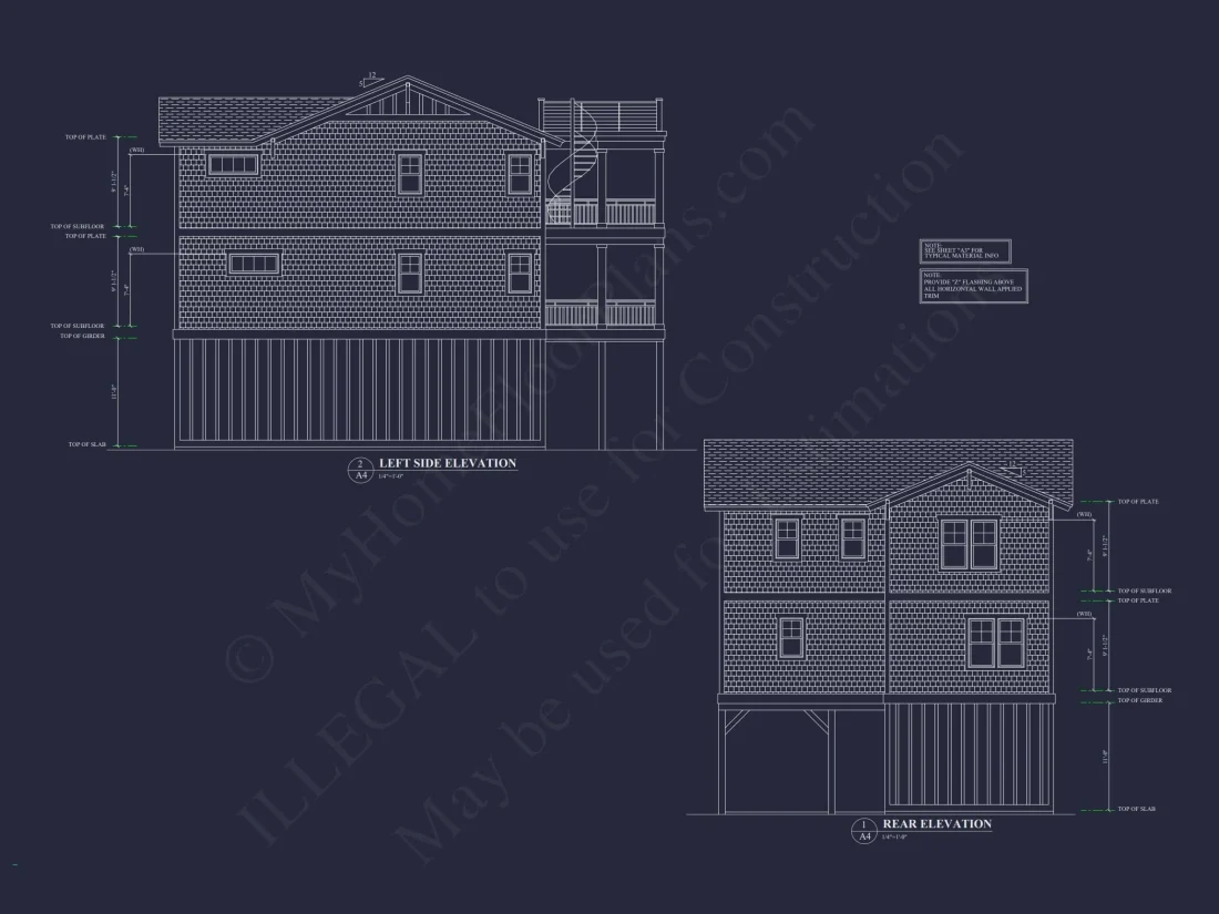 Beach Home Floor Plan with 4 Bedrooms & Modern CAD Designs