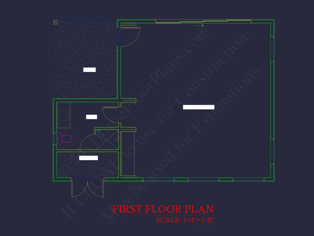 Pool House Floor Plan with Open Layout | CAD Home Designs
