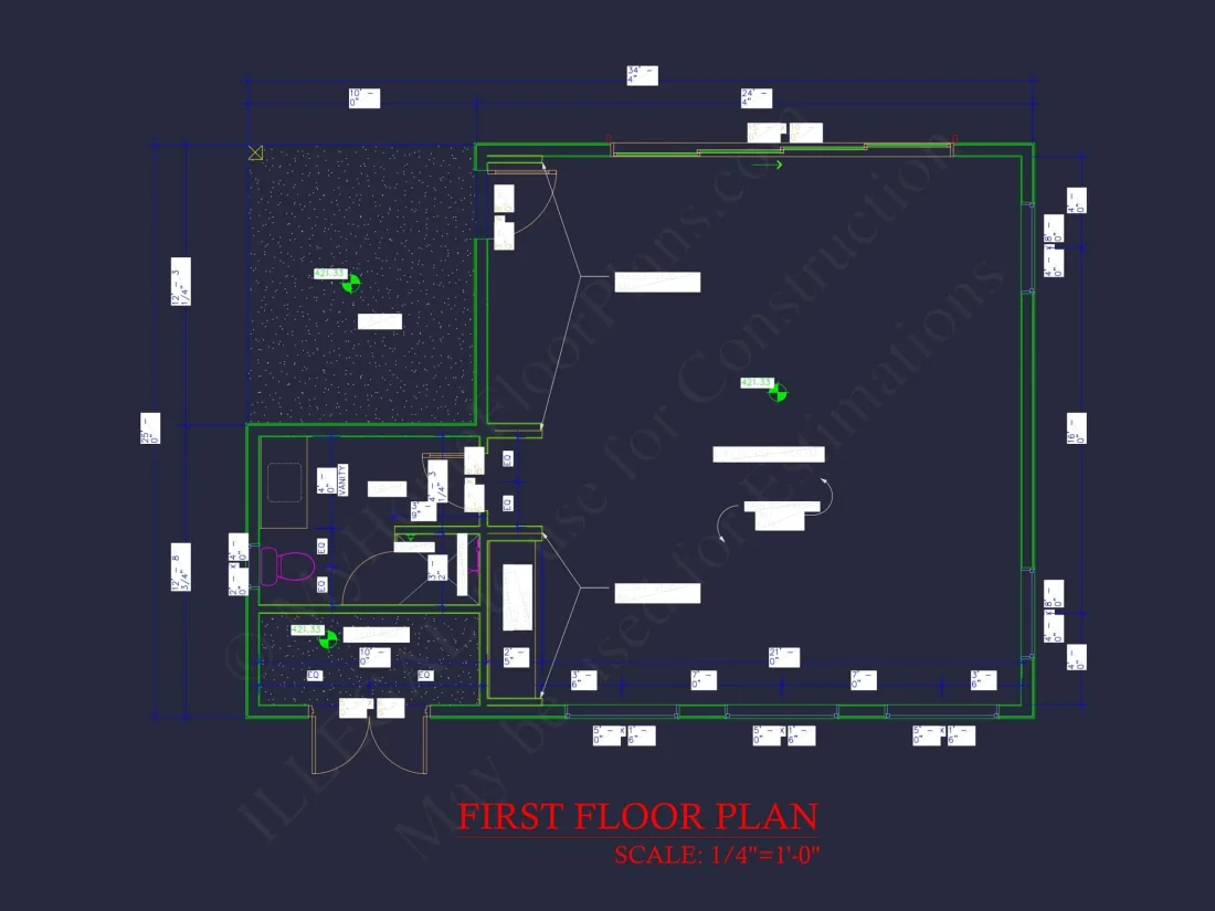 Pool House Floor Plan with Open Layout | CAD Home Designs