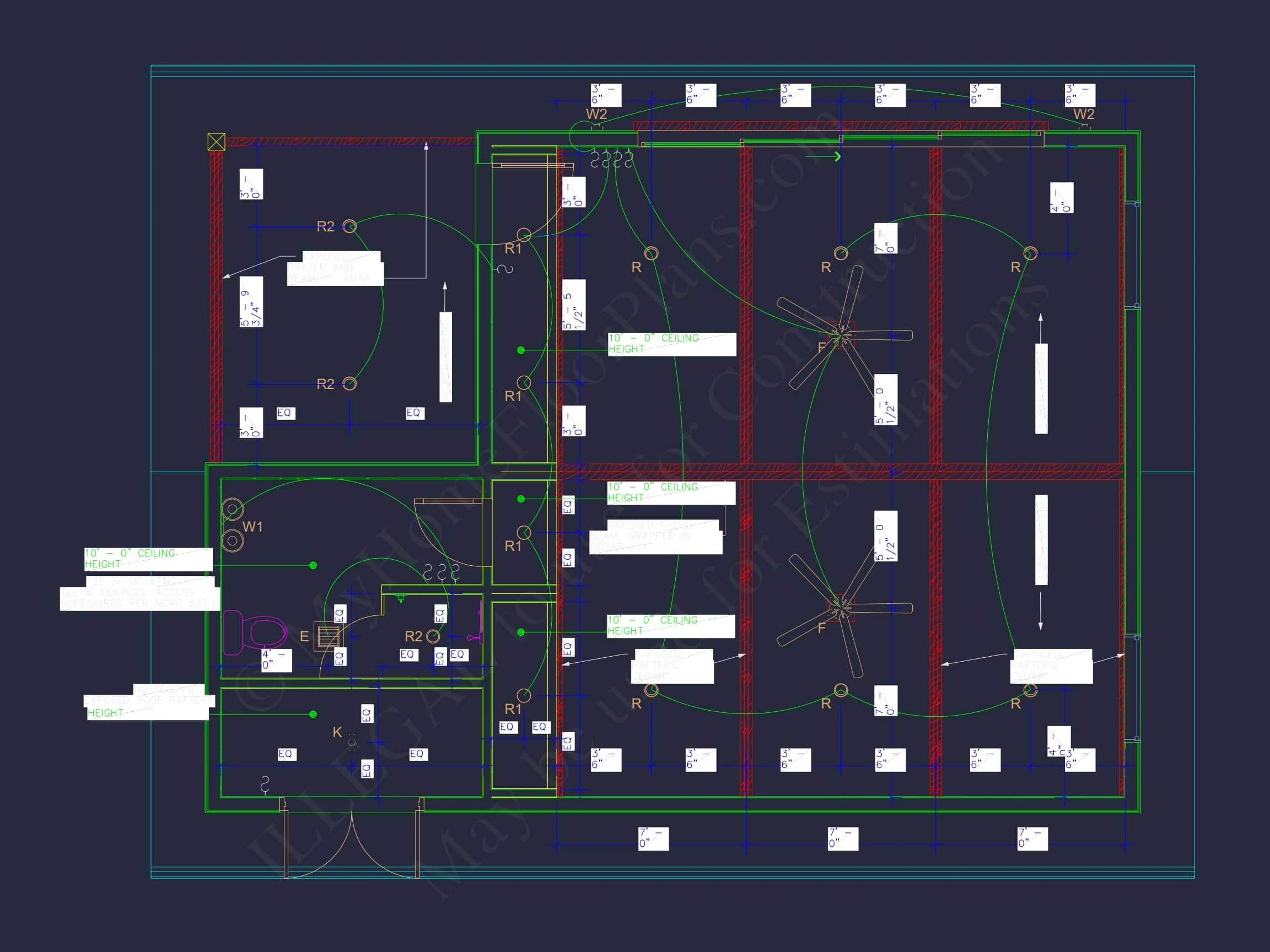 20-1056 POOLHOUSE PLAN - Pool House Floor Plan with Open Layout | CAD House Designs 6 Pool House Floor Plan with Open Layout | CAD Home Designs