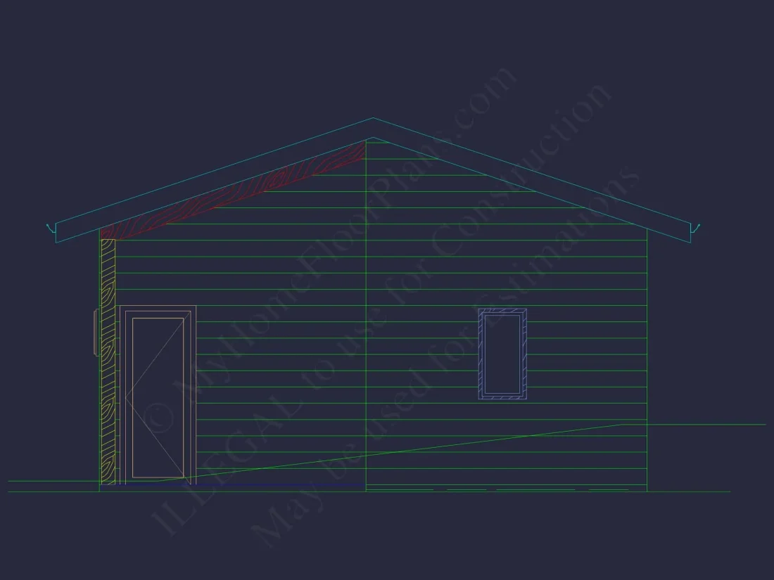 Pool House Floor Plan with Open Layout | CAD Home Designs