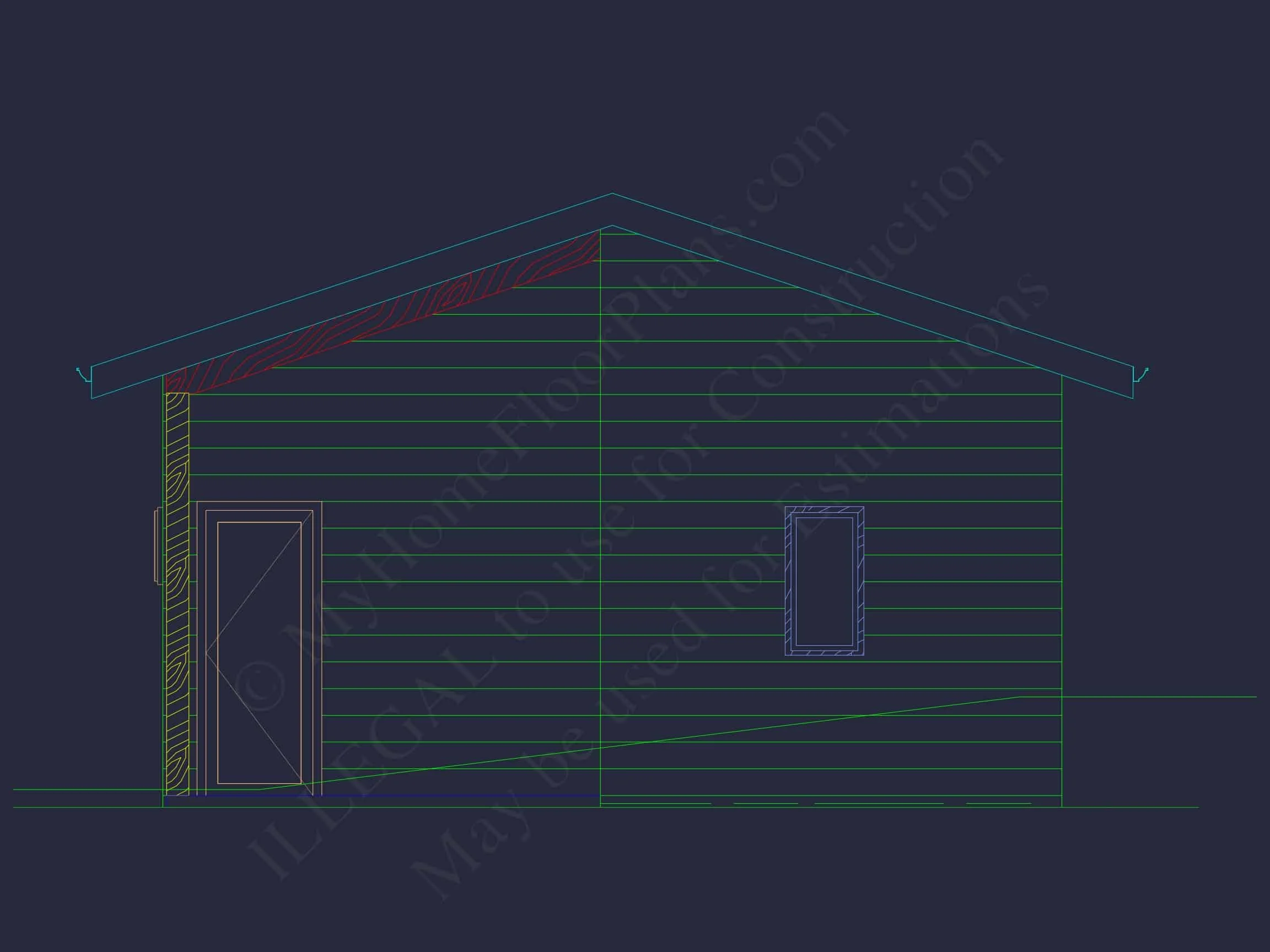 20-1056 POOLHOUSE PLAN - Pool House Floor Plan with Open Layout | CAD House Designs 14 Pool House Floor Plan with Open Layout | CAD Home Designs