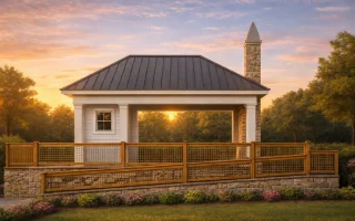 Plan  20-1719 - Ohio Valley | Pool  House - 1-Bed, 1-Bath, 500 SF