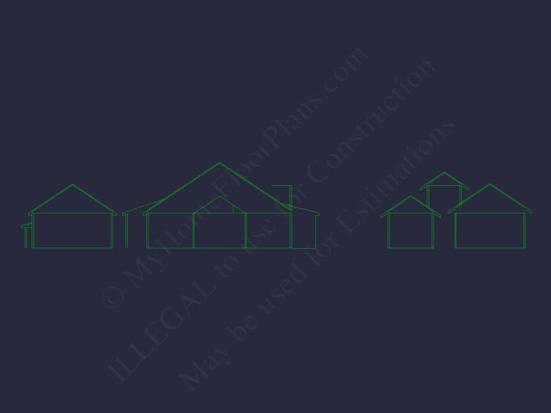 Stunning Craftsman Floor Plan With 2-Car Garage and CAD Design