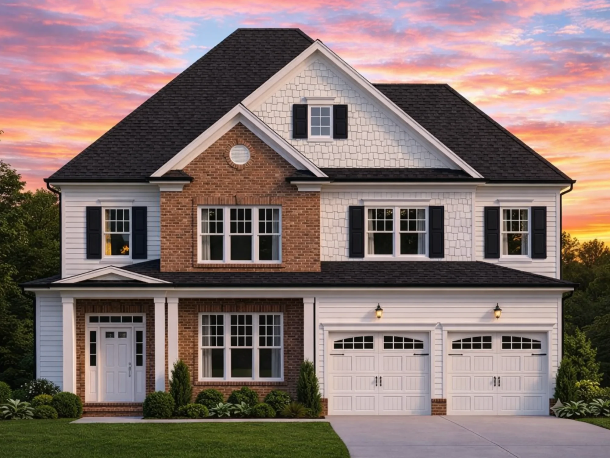 Colonial Revival Home Plan 4 Bed 2922 Sq Ft 2 Stories