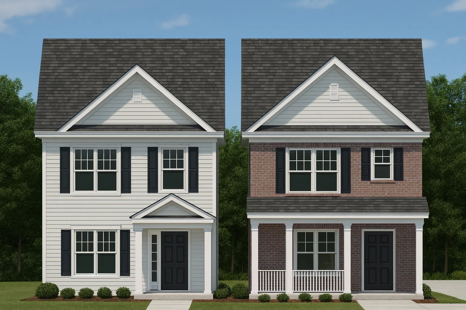 8-1138 HOUSE PLAN - Traditional Colonial Home Plan - 3-Bed, 2.5-Bath, 1,850 SF