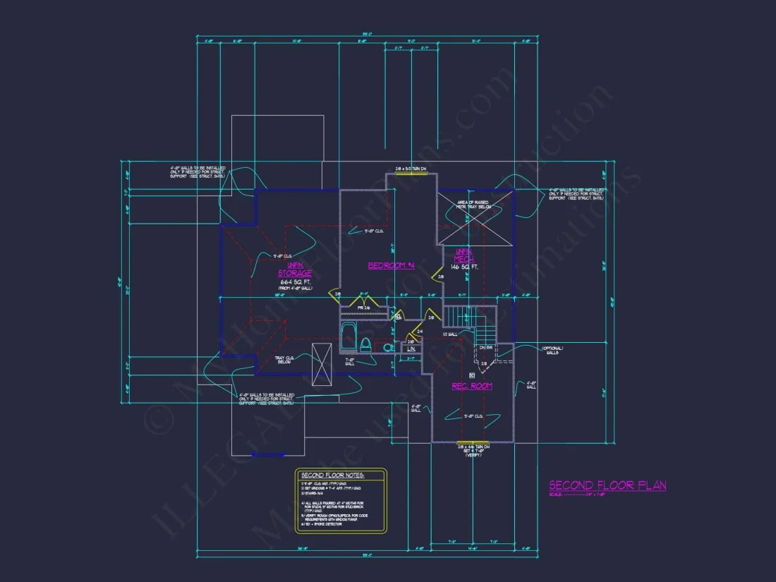 1.5-Story House Plan with Open Layout and CAD Blueprints
