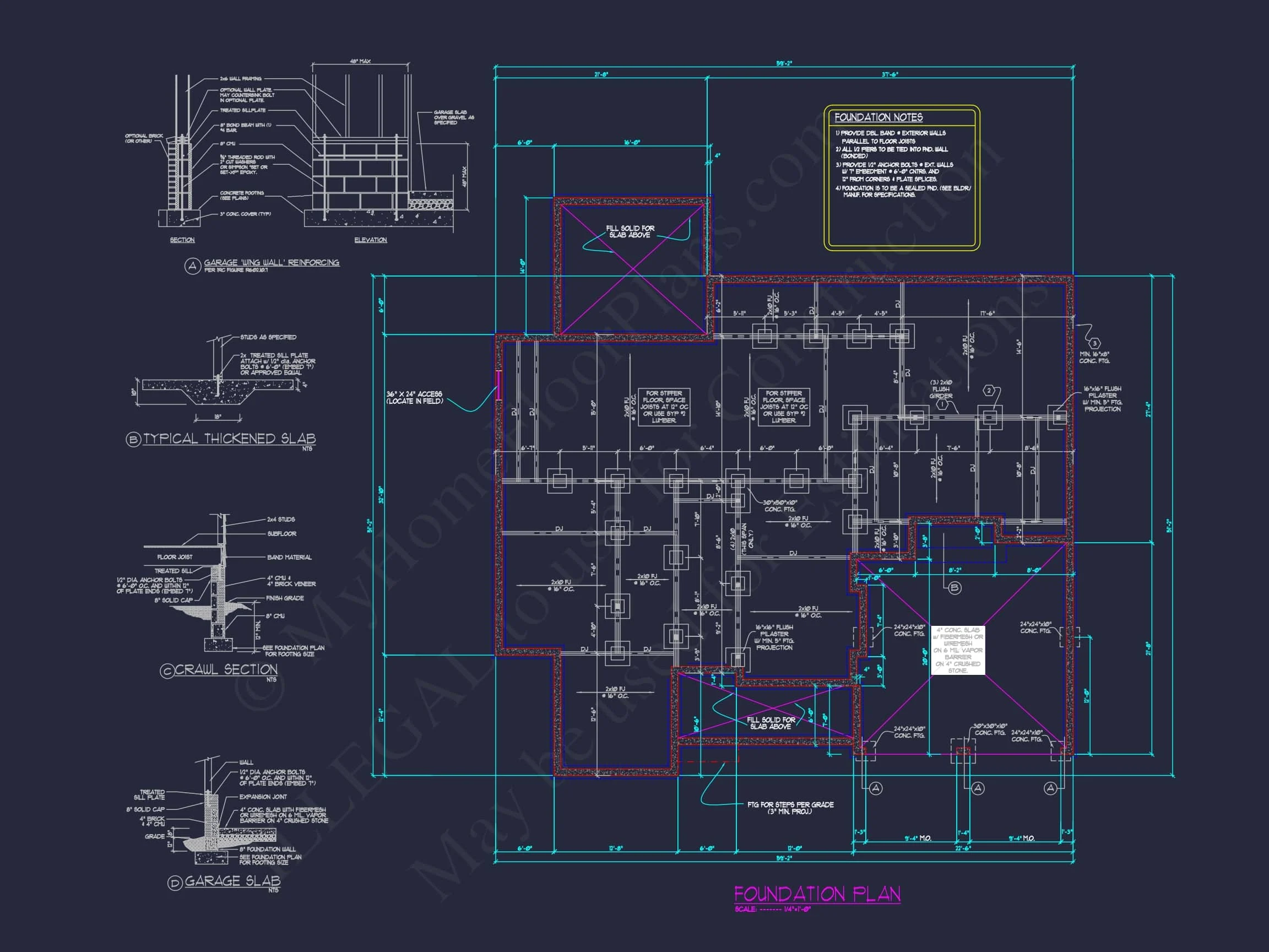 13-1194 HOUSE PLAN - Traditional Craftsman House Plan - 3-Bed, 2-Bath, 2,984 SF 29 1.5-Story House Plan with Open Layout and CAD Blueprints