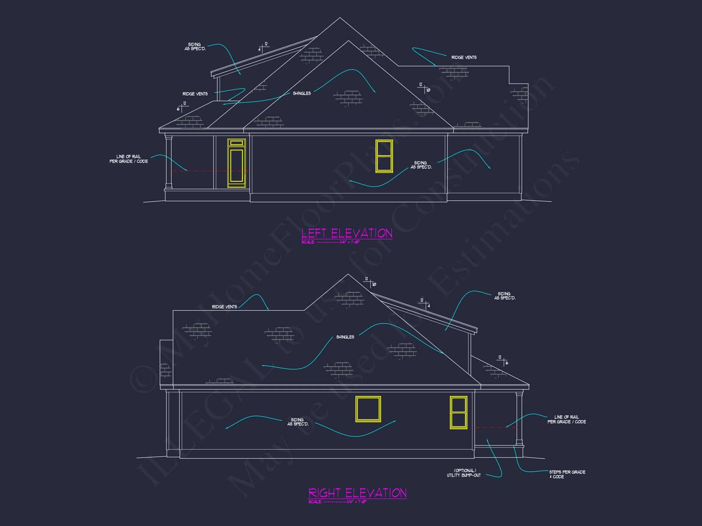 13-1194 HOUSE PLAN - Traditional Craftsman House Plan - 3-Bed, 2-Bath, 2,984 SF 30 1.5-Story House Plan with Open Layout and CAD Blueprints