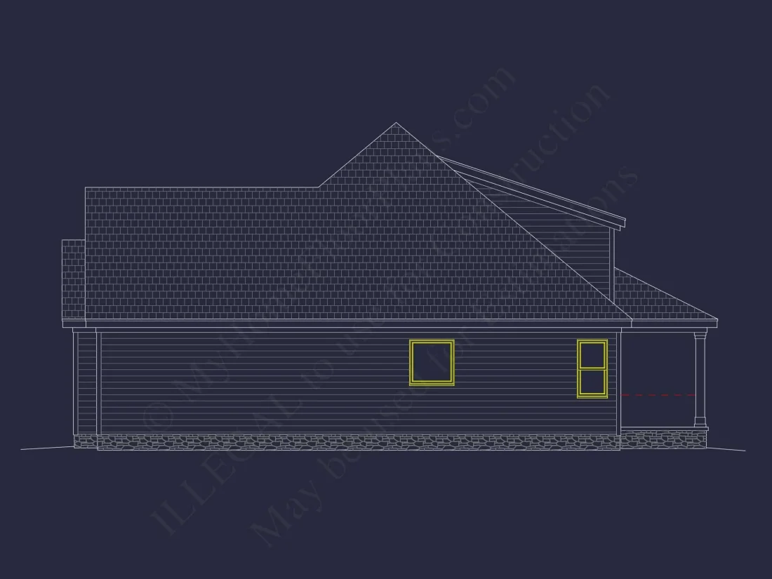 1.5-Story House Plan with Open Layout and CAD Blueprints
