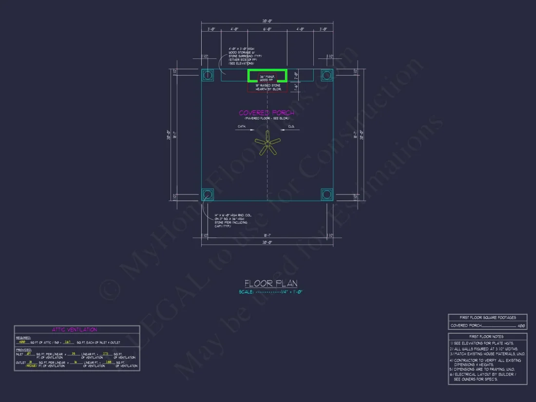 Cozy Cabana House Plan – Vaulted Ceiling, Outdoor Fireplace & CAD Blueprints