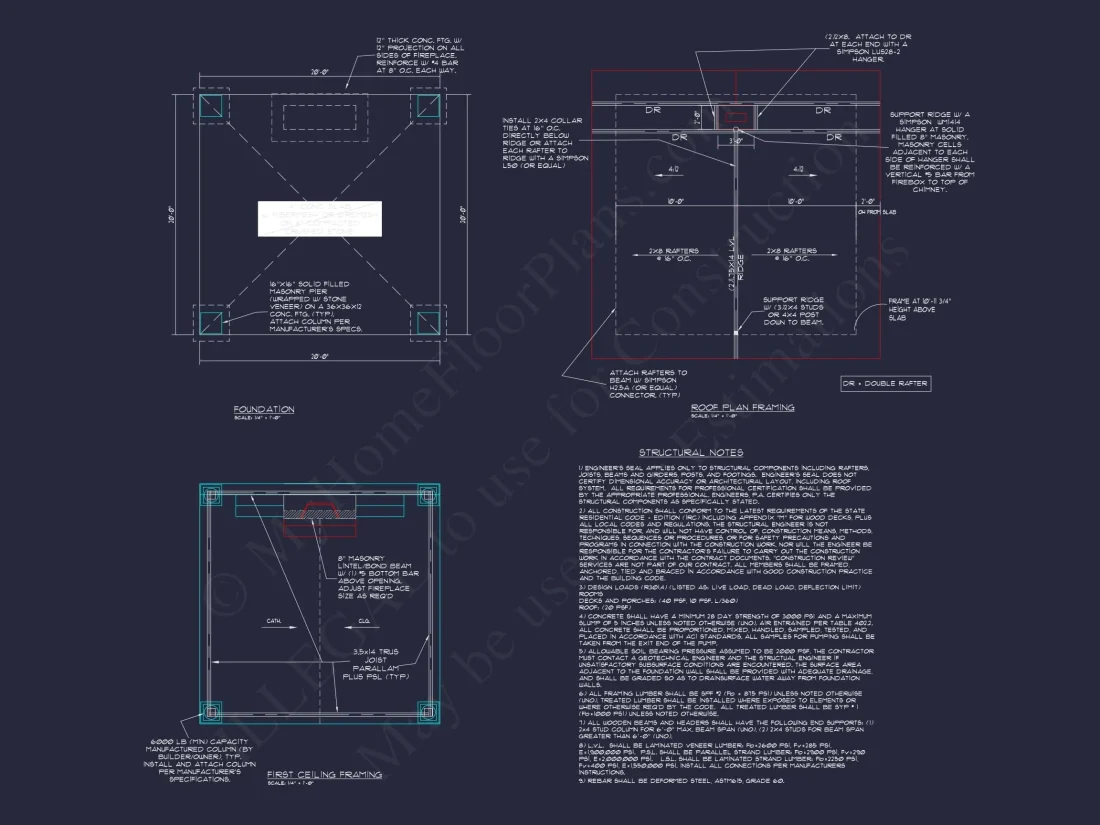 Cozy Cabana House Plan – Vaulted Ceiling, Outdoor Fireplace & CAD Blueprints