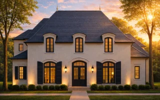 Plan  8-1987 - Black Hills Lodge |  French Provincial - 4-Bed, 4.5-Bath, 3,041 SF