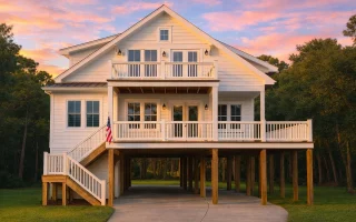 Plan  17-1070 - Cascade Mountain |  Coastal Beach - 3-Bed, 4.5-Bath, 2,502 SF