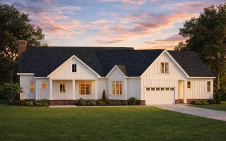 Plan  13-1823 - Chestnut Brook Cottage  | Modern Farmhouse - 3-Bed, 2-Bath, 2,416 SF