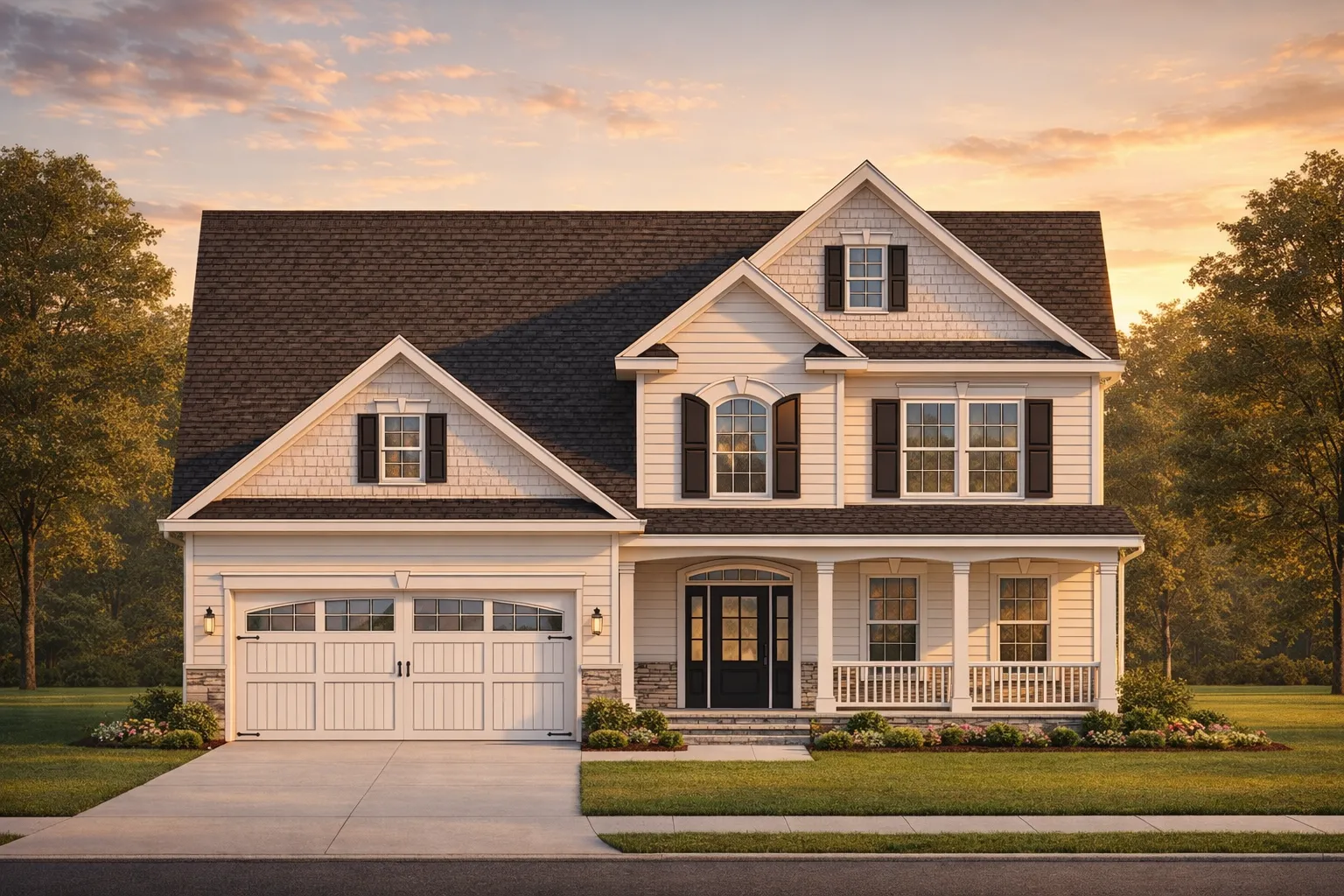 Traditional Craftsman Home Plan with Open Floor Plan Design