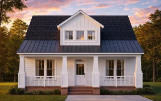 Plan  17-1050 - Williams Estate |  Traditional Cottage - 3-Bed, 2-Bath, 1,161 SF