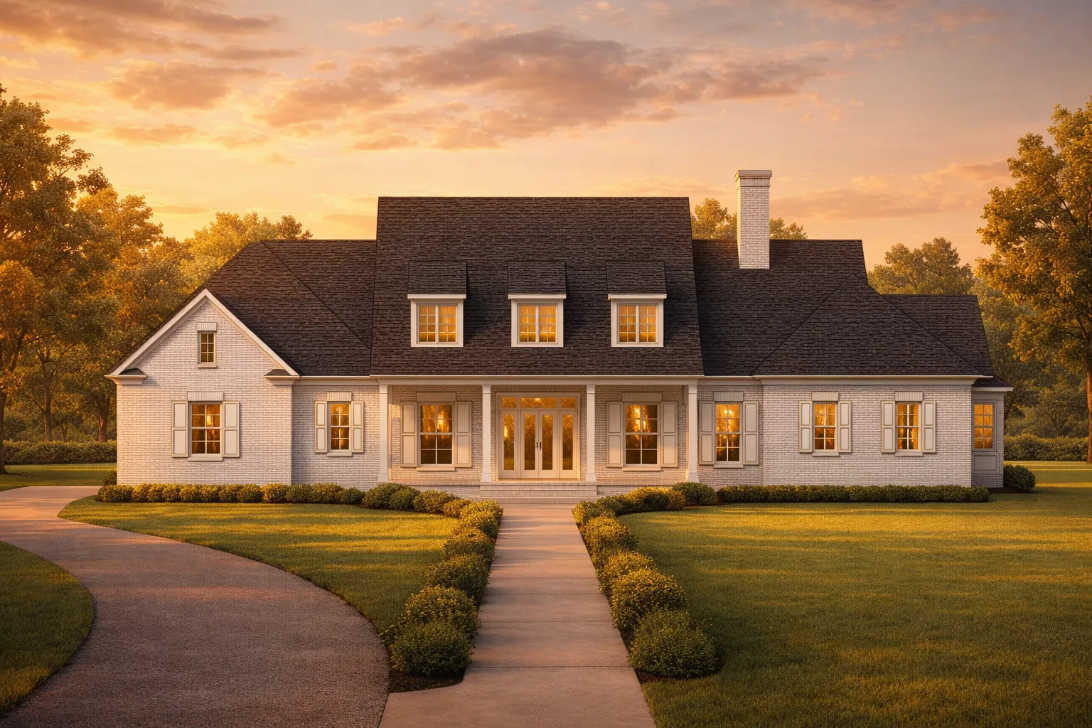 Elegant 1.5-Story Home Plan with CAD Blueprints & 4 Bedrooms