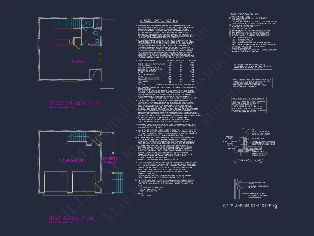 Elegant Garage Living Space Plan – CAD Architecture Blueprint