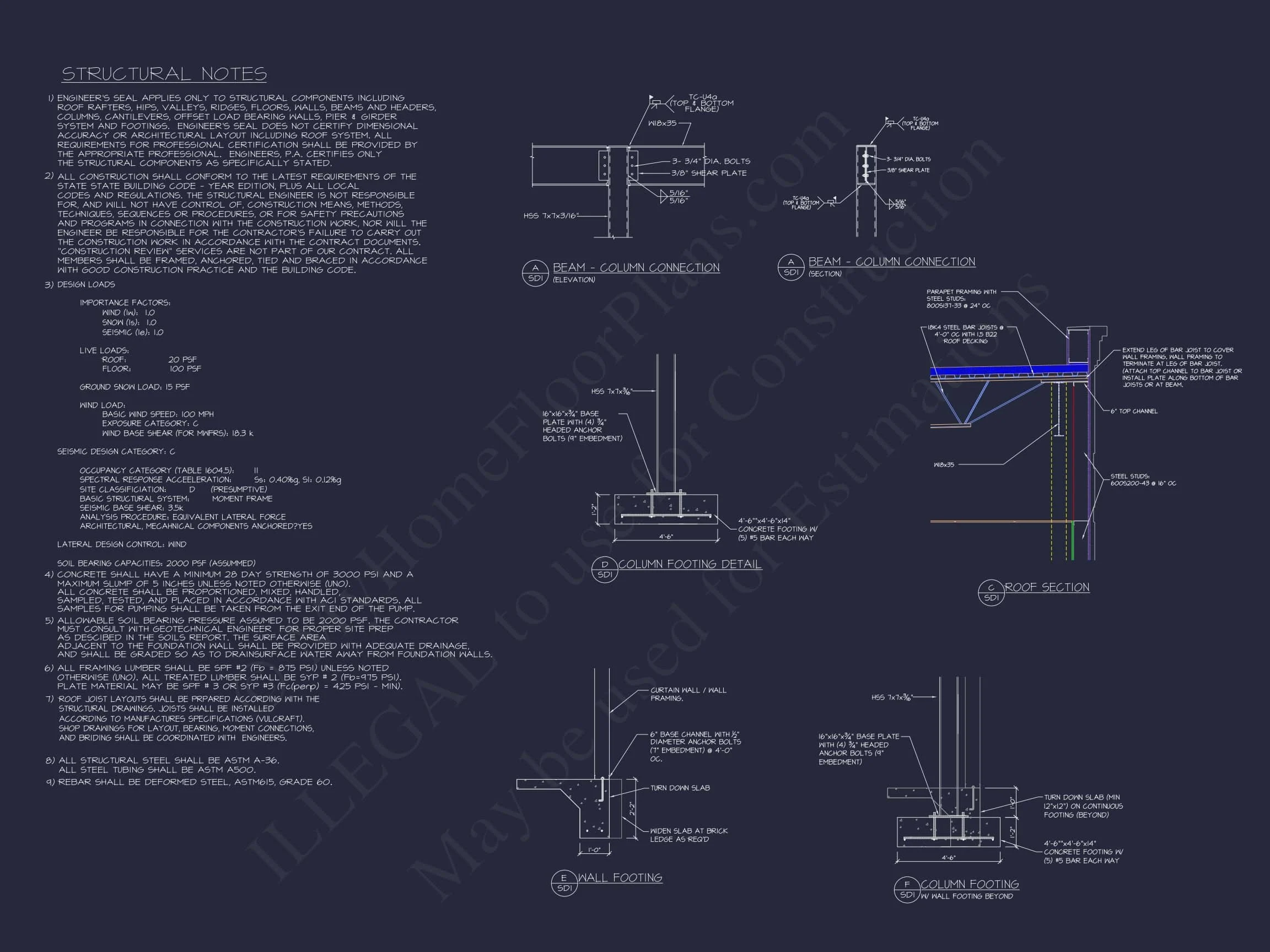 14-1359 COMMERCIAL PLAN - Modern Commercial Building Blueprint with CAD Designs 4 Modern Commercial Building Blueprint with CAD Designs