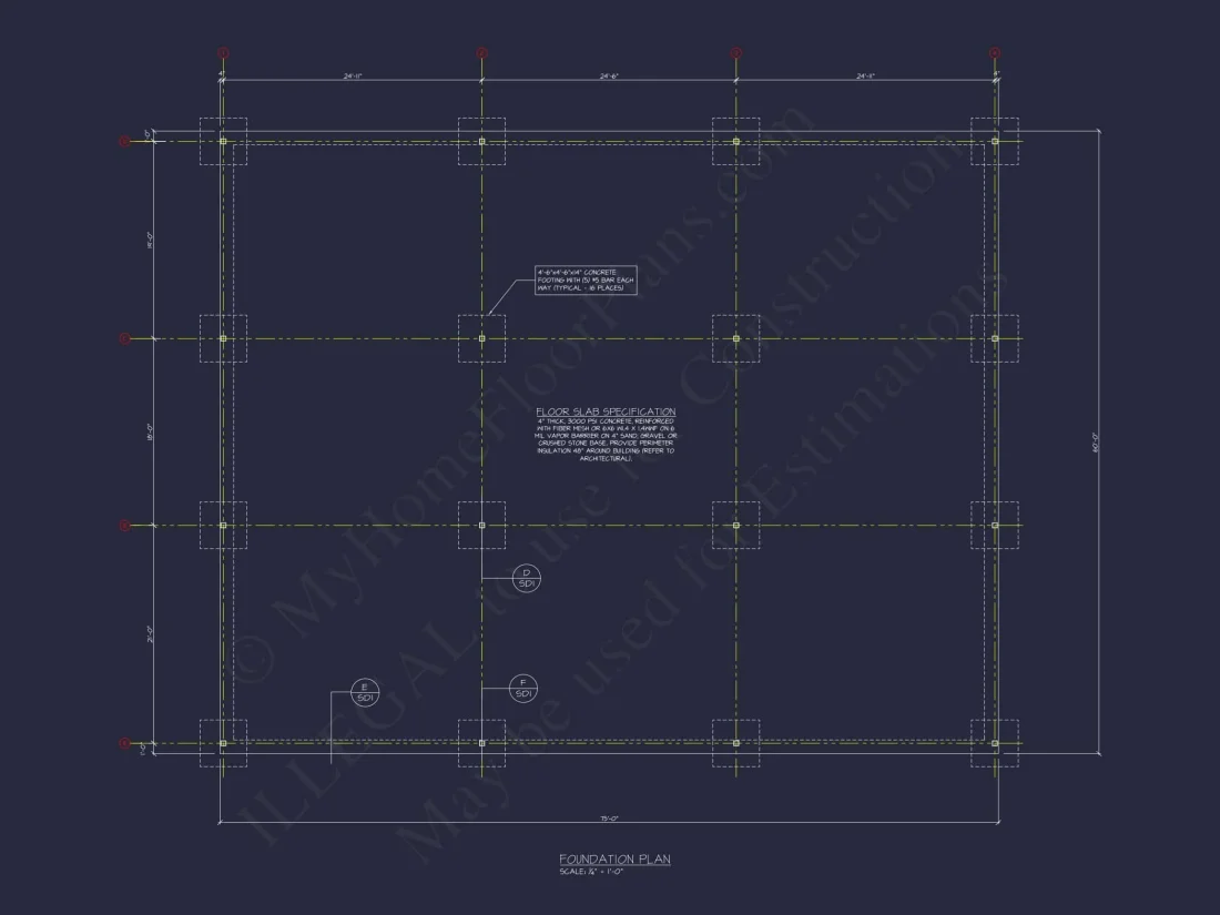 Modern Commercial Building Blueprint with CAD Designs