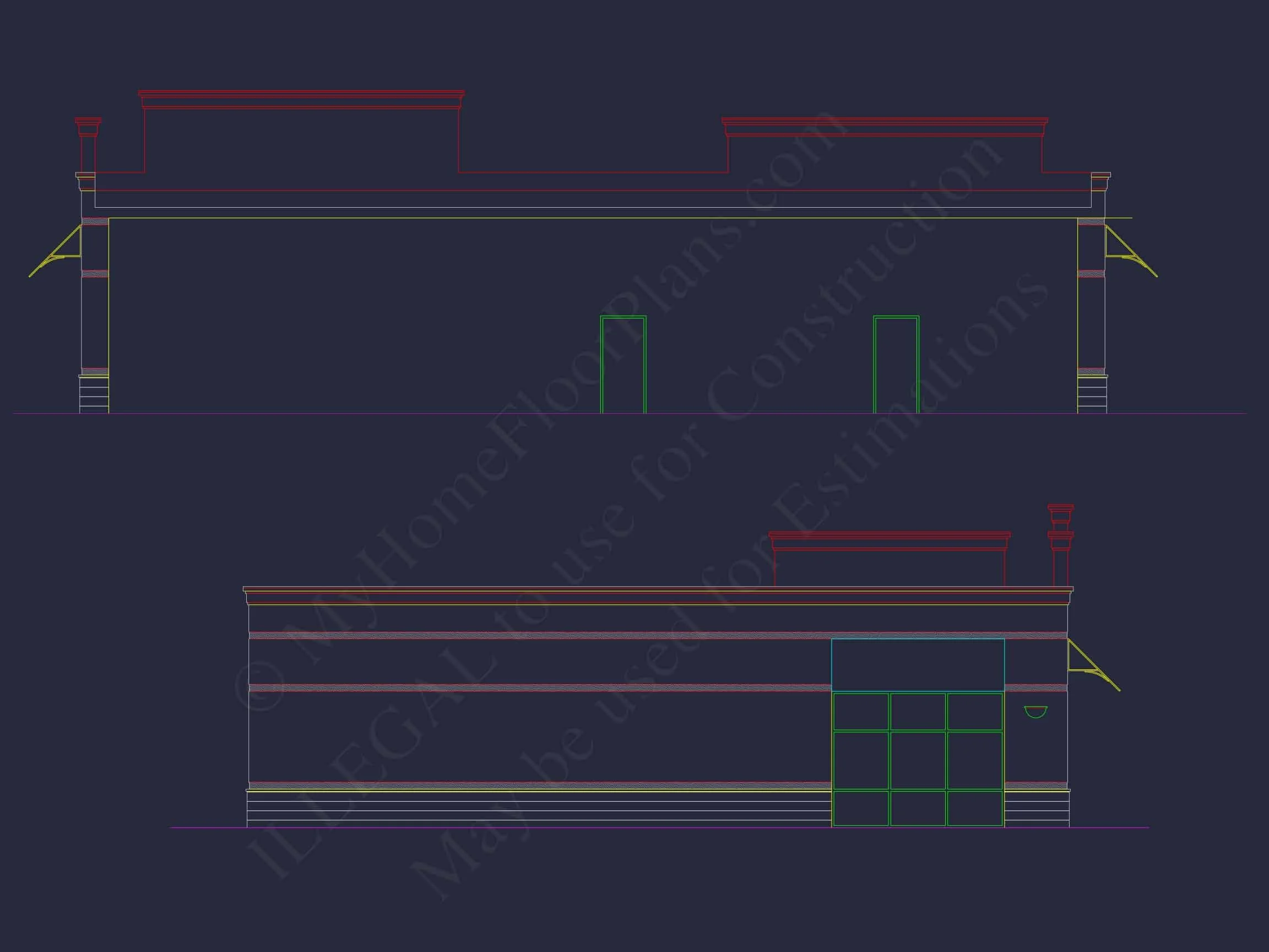 14-1359 COMMERCIAL PLAN - Modern Commercial Building Blueprint with CAD Designs 3 Modern Commercial Building Blueprint with CAD Designs