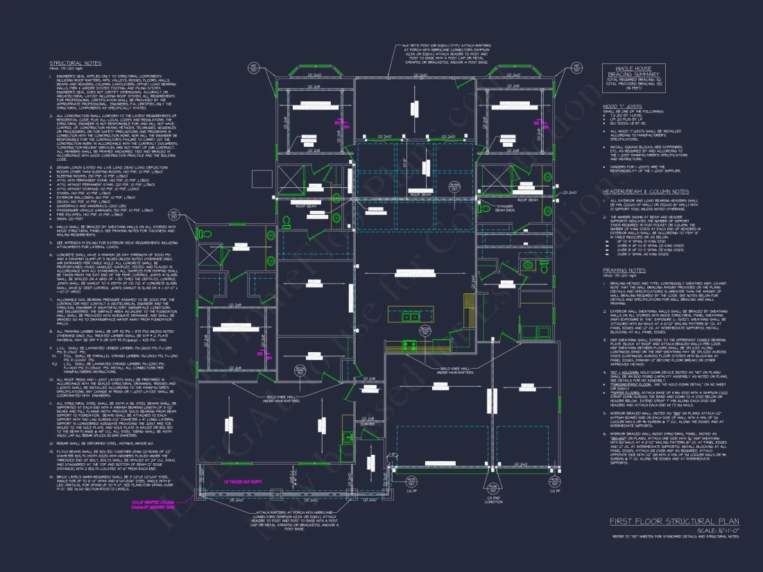 Spacious 3-Bedroom Home Floor Plan with CAD Designs