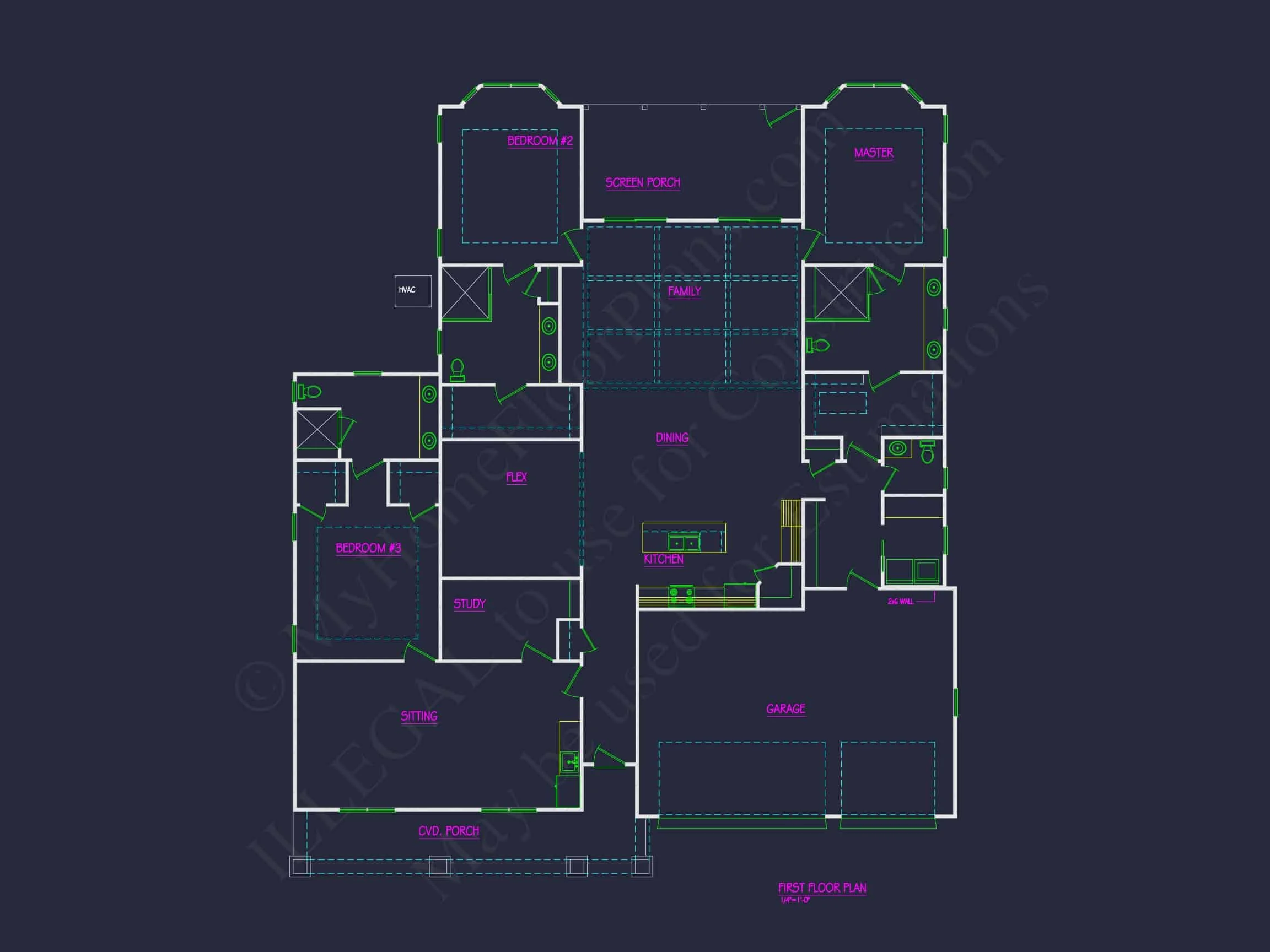19-1948 HOUSE PLAN - Spacious 3-Bedroom House Floor Plan with CAD Designs 8 Spacious 3-Bedroom Home Floor Plan with CAD Designs