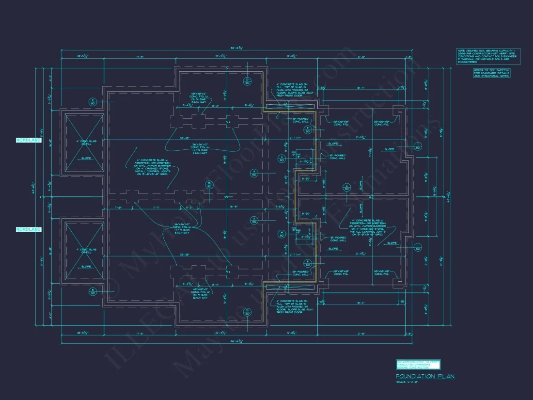 Elegant Duplex House Plan with Colonial Revival Architecture