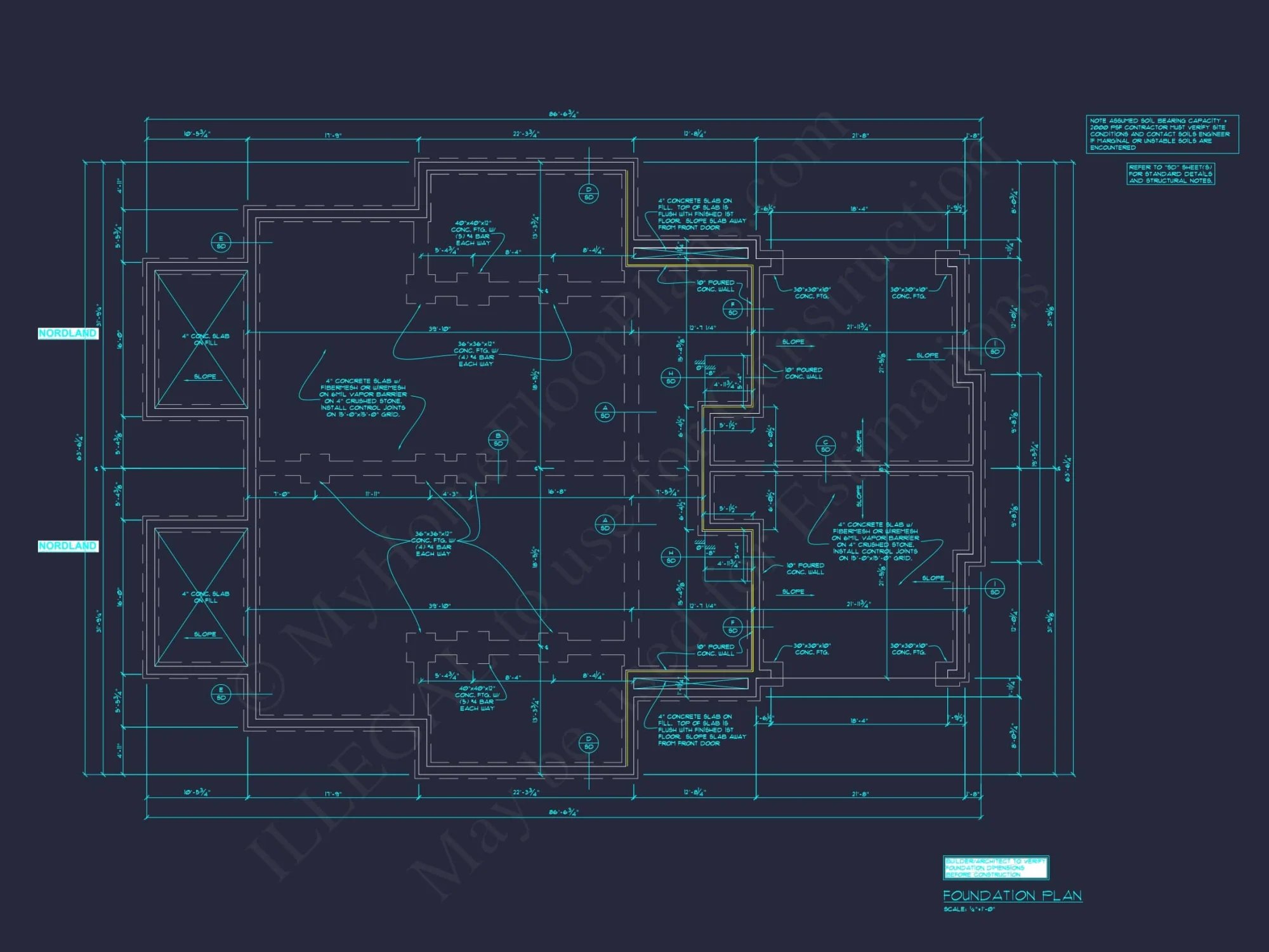 Elegant Duplex House Plan with Colonial Revival Architecture