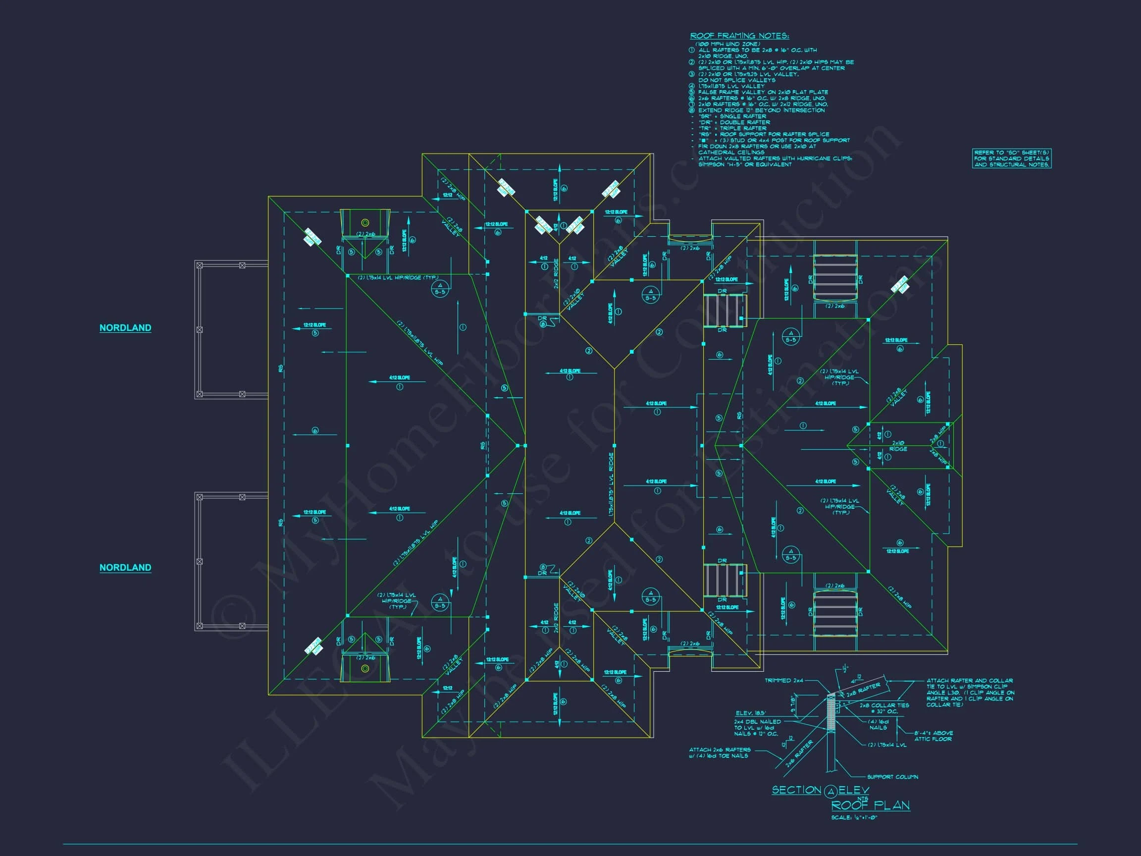10-1929 DUPLEX PLAN- Elegant Duplex House Plan with CAD Blueprint Designs 17 Elegant Duplex House Plan with Colonial Revival Architecture