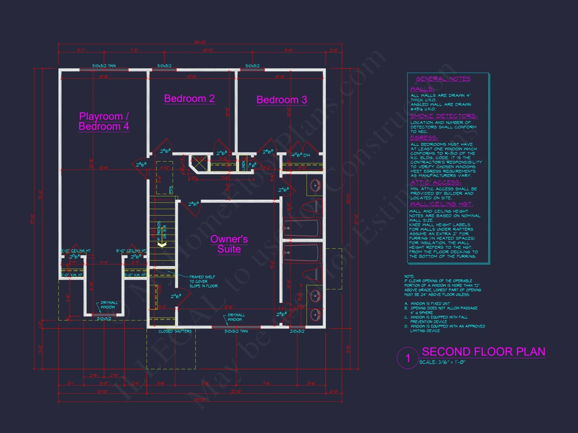 Stylish 2-Story House Plan with 4 Bedrooms and Bonus Room