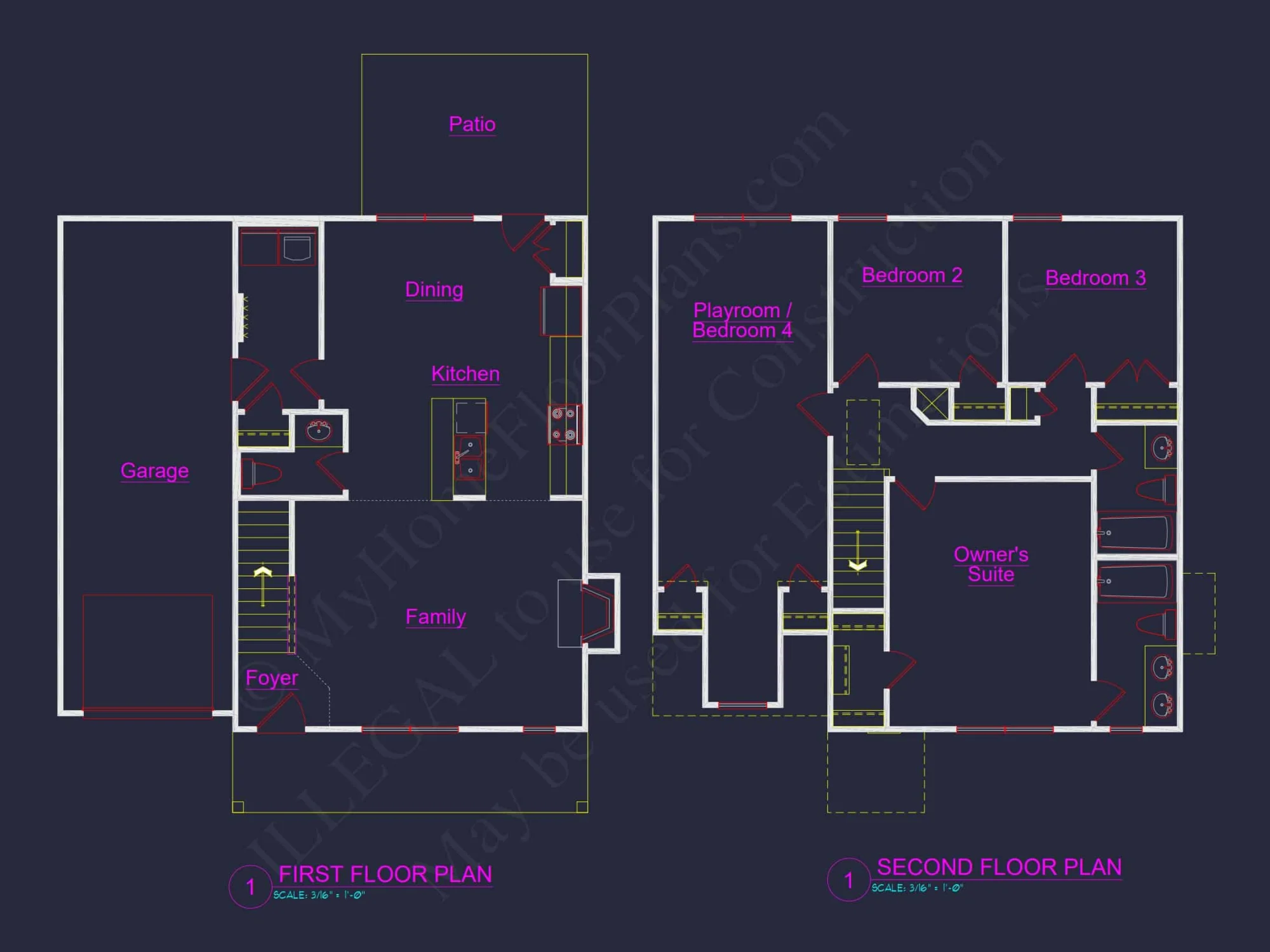 Stylish 2-Story House Plan with 4 Bedrooms and Bonus Room