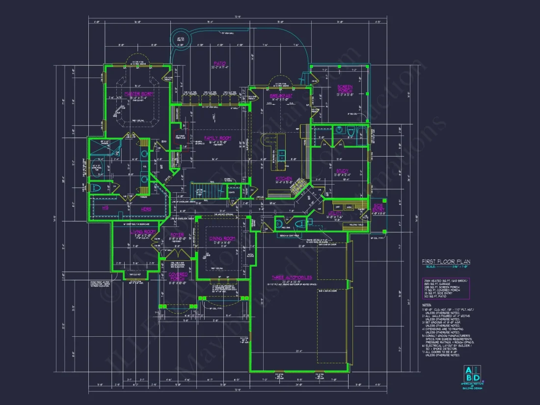 Elegant 2-Story House Plan with Vaulted Ceilings and Outdoor Living