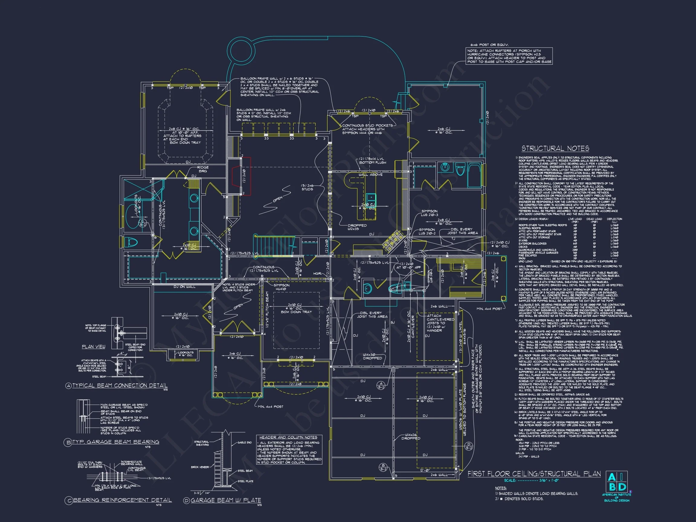 9-1829B HOUSE PLAN - Elegant House Plan with CAD Designs, Spacious Layout & Features 43 Elegant 2-Story House Plan with Vaulted Ceilings and Outdoor Living