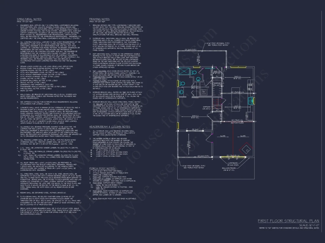 Cozy 2-Story Cabin Floor Plan with Vaulted Ceilings & Wraparound Porch