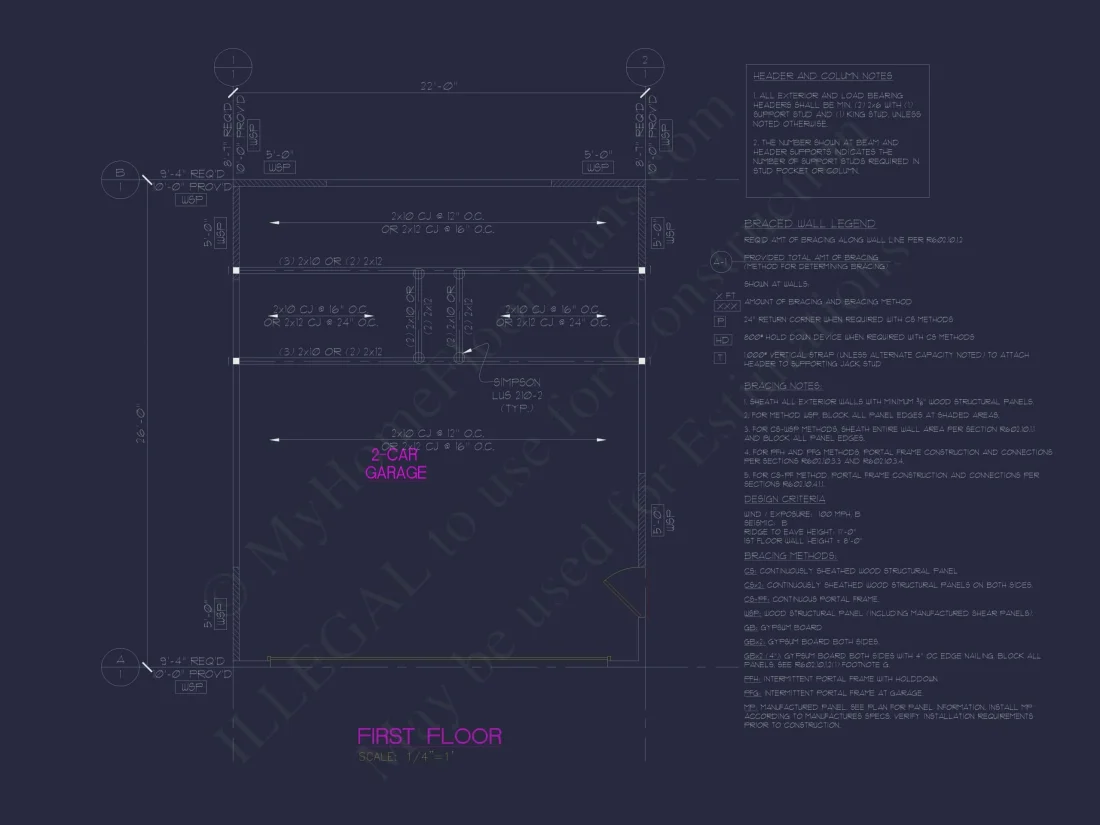 Versatile Garage house Plan with CAD Designs & Storage Options