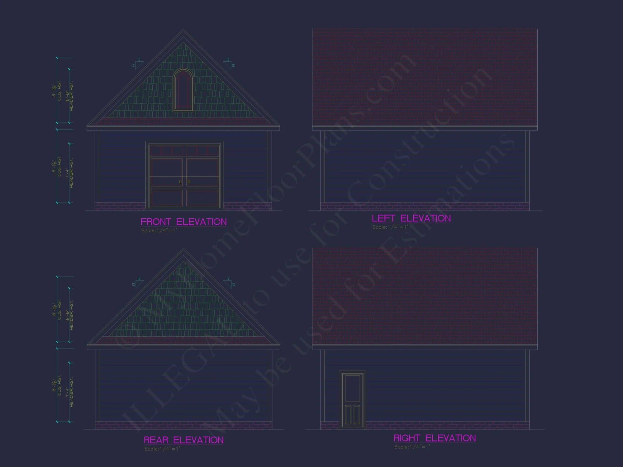 Versatile Garage house Plan with CAD Designs & Storage Options