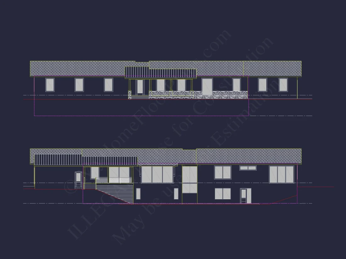 Modern 2-Story House Plan with Open Layout & CAD Blueprints