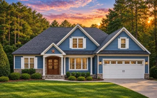 Plan  12-2334 - Hazel Point House |  New American - 3-Bed, 3-Bath, 2,874 SF
