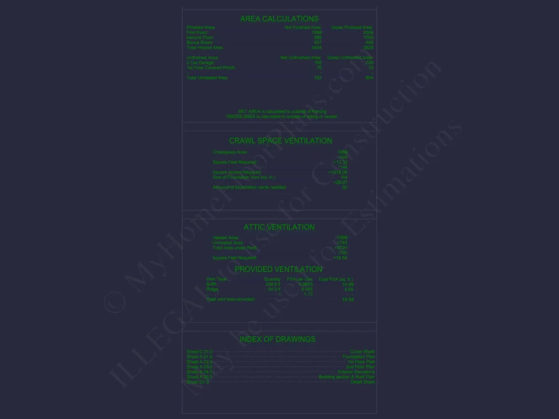 Elegant Home Plan with 2 Floors,4 Bedrooms & CAD Designs