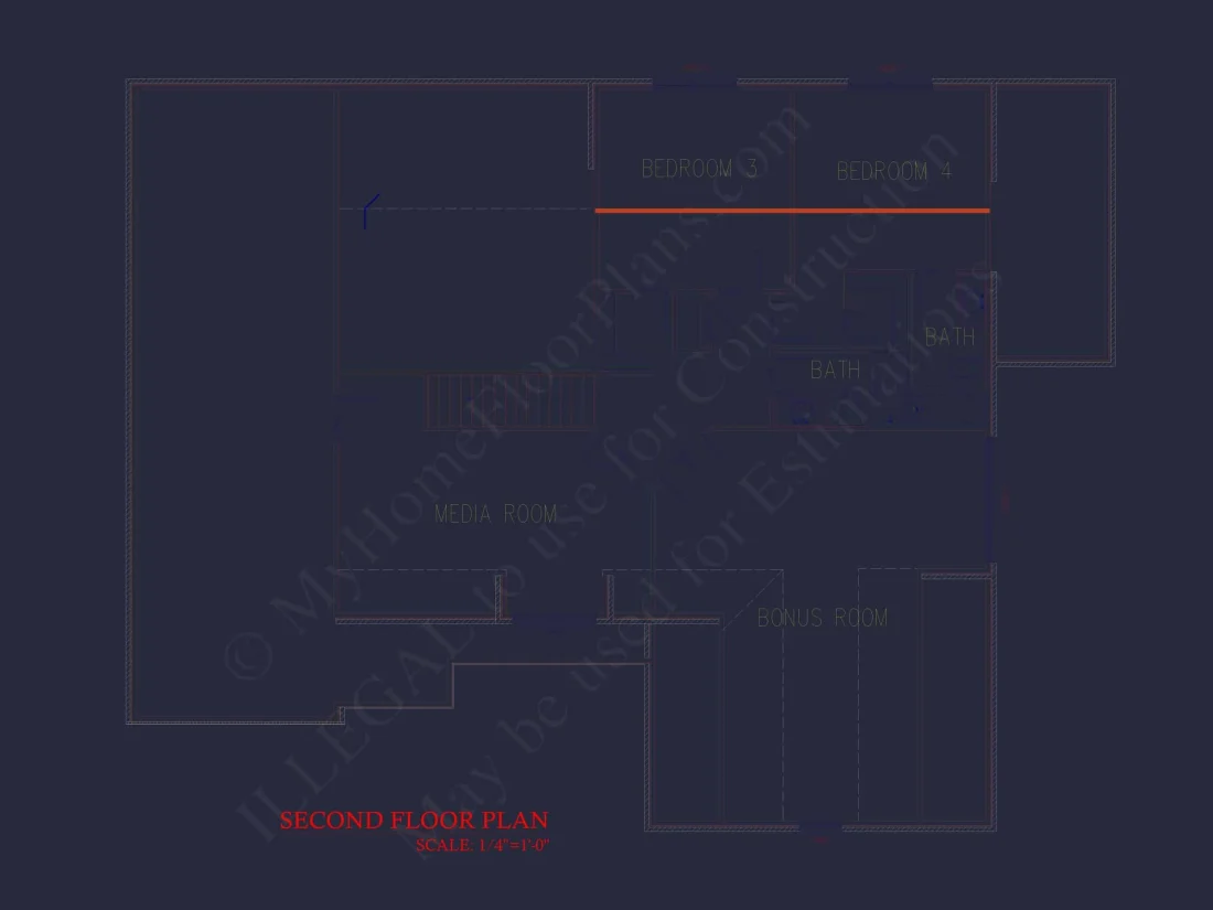 Elegant Home Plan with 2 Floors,4 Bedrooms & CAD Designs