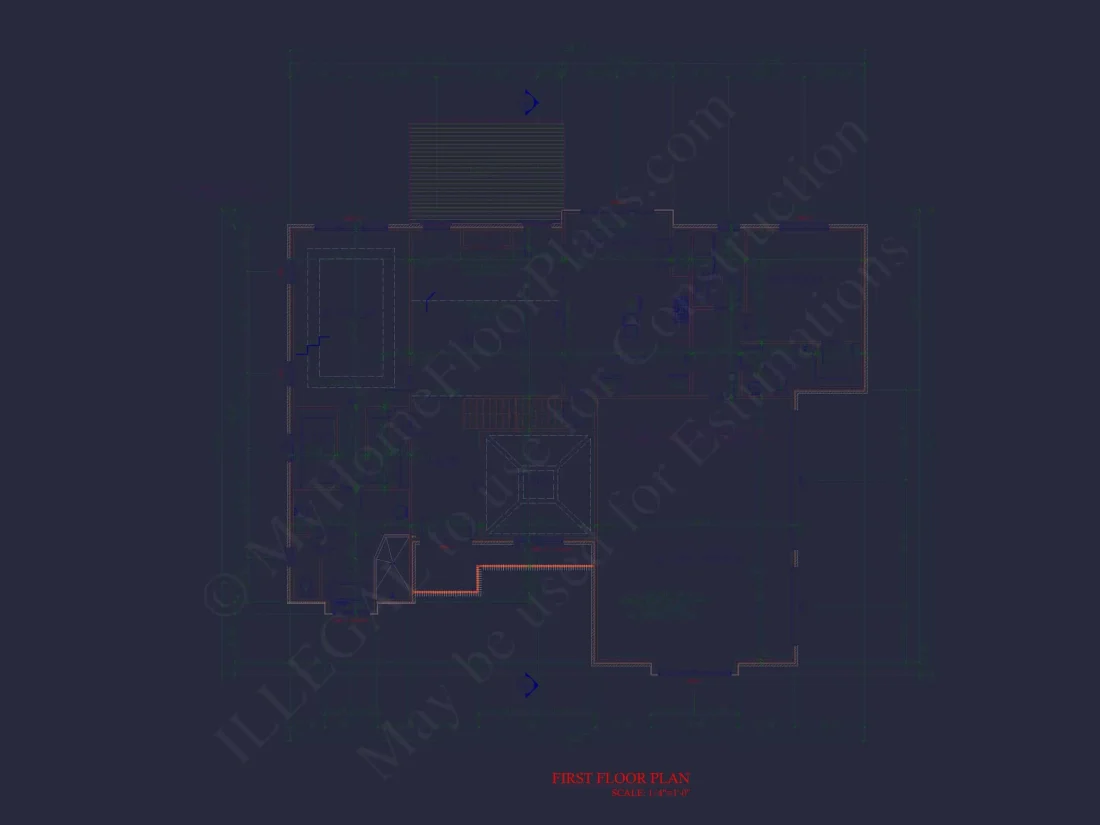 Elegant Home Plan with 2 Floors,4 Bedrooms & CAD Designs