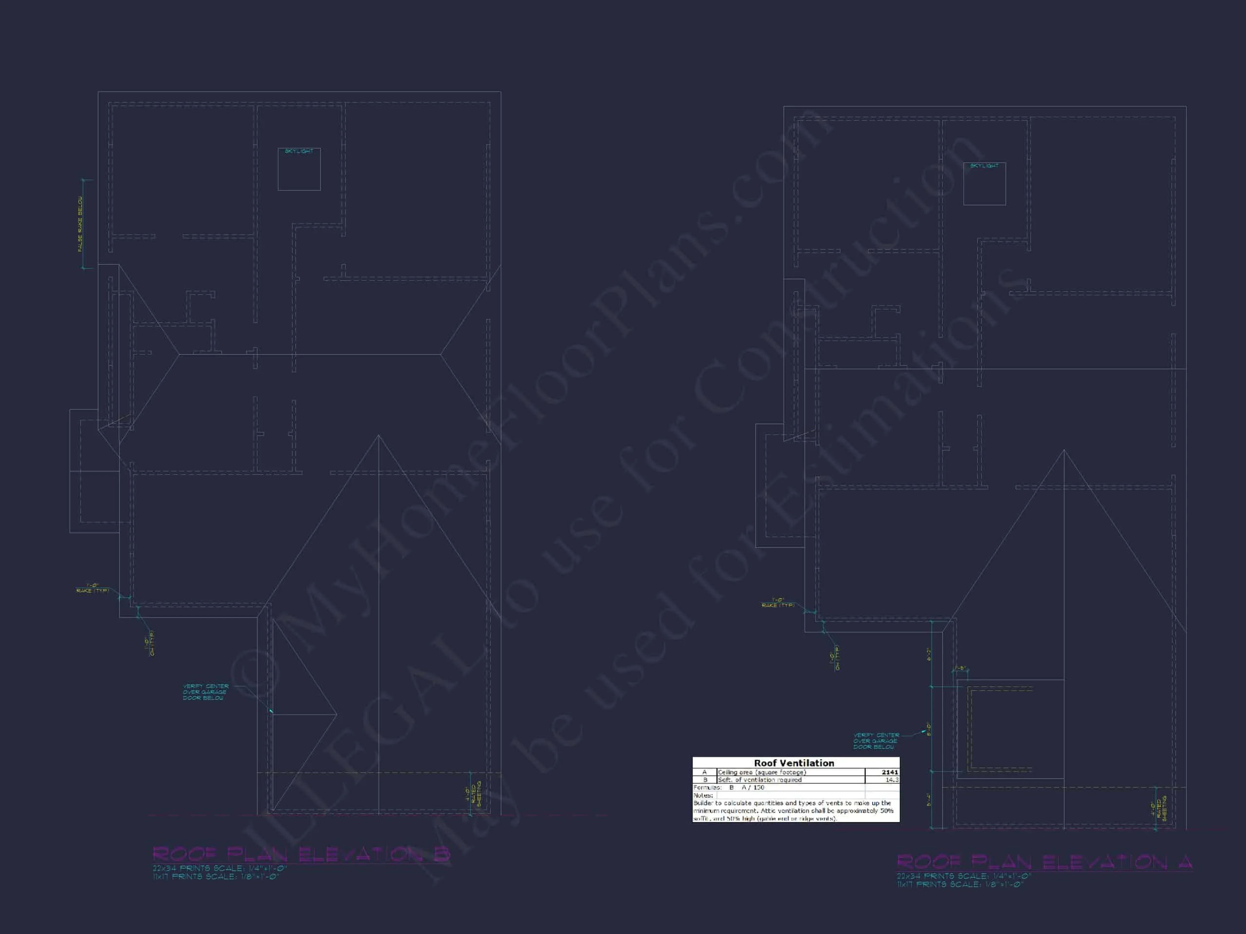 11-1314 DUPLEX PLAN-New American House Plan - 3-Bed, 2.5-Bath, 2,300 SF 5 Modern 1.5-Story Duplex House Plan with CAD Designs & Vaulted Living Spaces